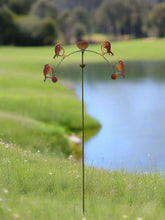 Afbeelding in Gallery-weergave laden, Handmade powder coated robin sculpture rocker and rain catcher standing at 150cm tall - Marissa&#39;s Garden &amp; Gift
